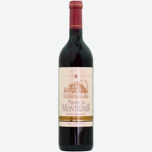 Вино красное полусладкое «Pierre de Montigner Rouge Moelleux», 0.75 л, 10 %, Франция