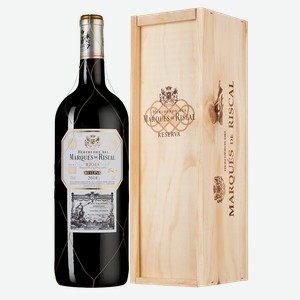 Вино Marques de Riscal Reserva в подарочной упаковке 1.5 л.