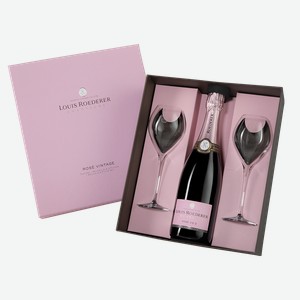 Шампанское Louis Roederer Brut Rose c 2-мя бокалами 0.75 л.