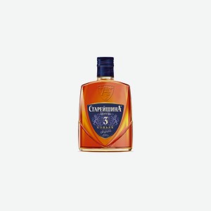 Коньяк «СТАРЕЙШИНА 3*», 0.1 л, 40 %, Россия