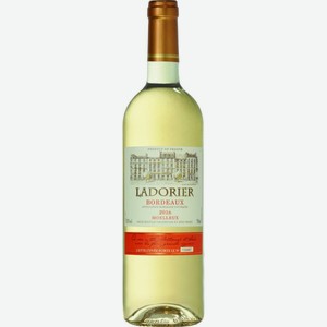 Вино белое полусладкое «ЛАДОРЬЕ БОРДО МОЛЬЕ», 0.75 л, 11 %