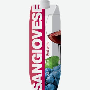 Вино красное сухое «Sangiovese», 1 л, 11 %, Россия