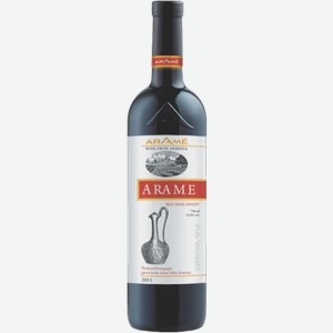 Вино красное полусладкое «Arame», 0.75 л, 12.5 %, Армения