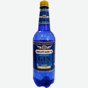Коктейли «RegStaer s джин-тоник-лимон-лайм ПЭТ», 1 л, 7 %, Россия