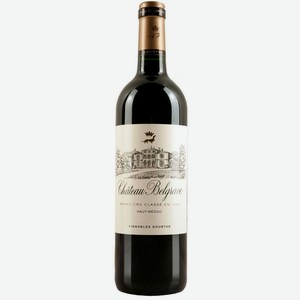 Вино красное сухое «Chateau Belgrave Grand Cru Classé Haut-Médoc», 0.75 л, 13 %, Франция