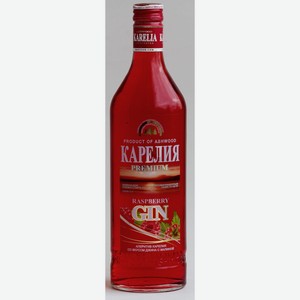 Напиток винный «КАРЕЛИЯ Джин с малиной», 0.5 л, 15 %, Россия