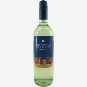 Вино белое полусухое «Riviera Trebbiano IGT», 0.75 л, 11.5 %, Италия