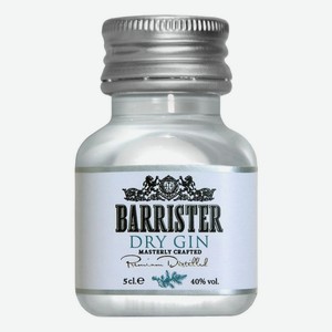Джин «BARRISTER DRY», 0.05 л, 40 %, Россия