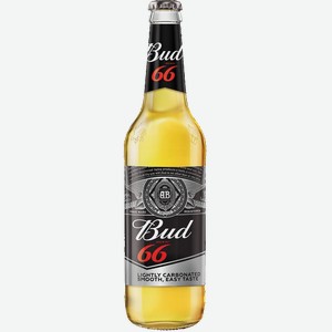 Пиво «Bud 66 ст/б», 0.47 л, 4.3 %, Россия