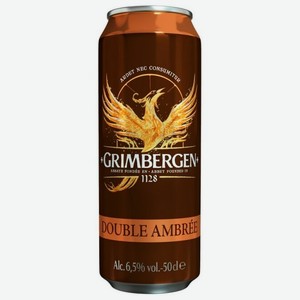 Пиво «Grimbergen Double Ambree», 0.5 л, 6.5 %, Польша