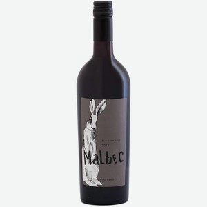 Вино красное полусухое «King Rabbit Malbec», 0.75 л, 13.5 %, Франция