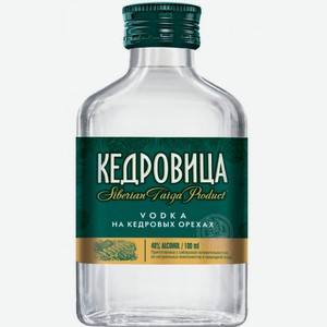 Водка «Водка «Кедровица на кедровых орехах» 40 % 0,1 л.», 0.1 л, 40 %