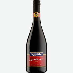 Шампанское красное полусладкое «Riunite Lambrusco», 0.75 л, 8 %, Италия