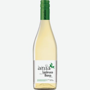Шампанское белое полусладкое «Ania Lambrusco Bianco Amabile Emilia IGT», 0.75 л, 8 %, Италия