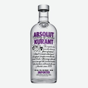Водка «Absolut Kurant», 0.5 л, 40 %, Швеция