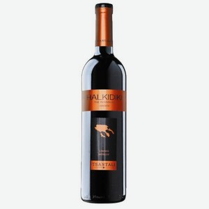 Вино красное сухое «Halkidiki», 0.75 л, 12.5 %, Греция