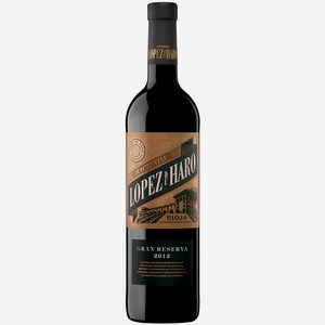 Вино Азьенда Лопез де Харо, Гран Резерва, 2012, 750 мл, Красное, Сухое