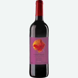 Вино красное полусухое «Cantines del Campo Syrah», 0.75 л, 12 %, Испания