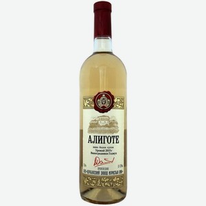 Вино белое сухое «Алиготе», 0.75 л, 11 %, Россия