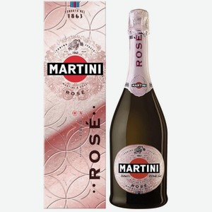 Шампанское розовое «Martini Rose Sparkling Wine gift box», 0.75 л, 11.5 %, Италия