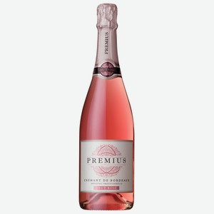 Шампанское розовое брют «Premius Brut Rose Креман», 0.75 л, 12 %, Франция