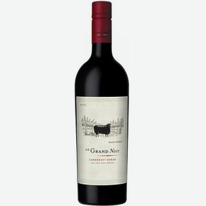 Вино красное полусухое «Le Grand Noir Cabernet-Syrah», 0.75 л, 13 %, Франция