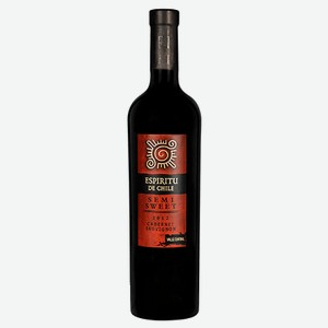 Вино красное полусладкое «Espiritu De Chile Cabernet Sauvignon», 0.75 л, 12.5 %, Чили