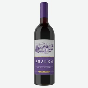 Вино красное полусухое «АПАЦХА», 0.75 л, 15 %, Абхазия