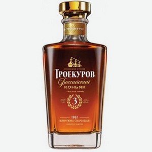 Коньяк «Троекуров Российский трехлетний», 0.5 л, 40 %, Россия