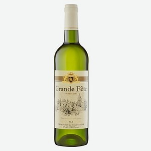 Вино белое сухое «Grande Fete white dry», 0.75 л, 15 %, Франция