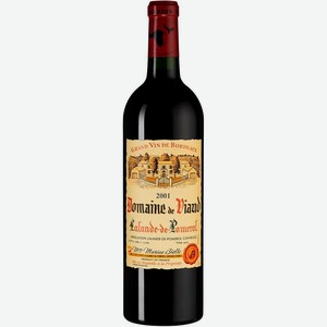 Вино Домен де Вио, Лаланд де Помроль, 2001, 2001, 750 мл, Красное, Сухое