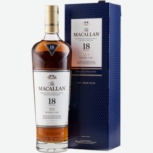 Виски Macallan Double Cask Highland Single Malt Scotch Whisky 18 y.o. (gift box) 40% 0.7 л.