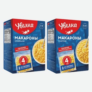 Макаронные изделия Увелка спирали, улитки 4 шт х 80 г
