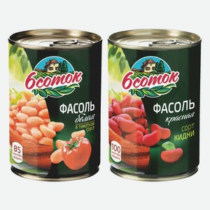 Фасоль белая, красная т/с, с/с Шесть соток 425 мл