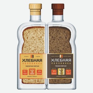 Водка Хлебная Половинка пшеничная, ржаная мягкая 0,45 л