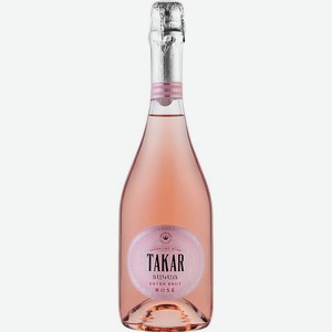 Вино  Такар  Экстра Брют Розе, 750 мл, Игристое-розовое, Сухое