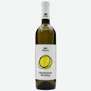 Вино МАНГУП ШАРДОНЕ РИСЛИНГ, белое, сухое, 0.75л., Россия
