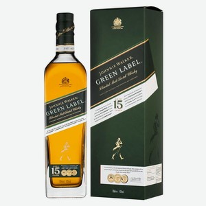Виски Johnnie Walker Green Label 15 Years Old в подарочной упаковке 0.7 л.