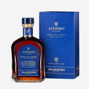 Бренди Valdespino Solera Gran Reserva  Alfonso El Sabio  в подарочной упаковке 0.7 л.