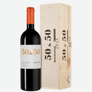 Вино 50 & 50 в подарочной упаковке, Capannelle, 0.75 л.