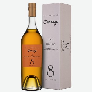 Арманьяк Les Grands Assemblages 8 Ans d Age Bas-Armagnac в подарочной упаковке, Darroze, 0.7 л.