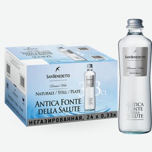 Вода негазированная San Benedetto Antica Fonte (24 шт.), 0.33 л.
