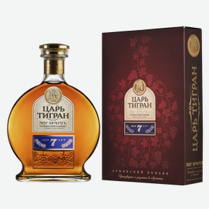 Бренди Царь Тигран 7 лет выдержки в подарочной упаковке 0.7 л.