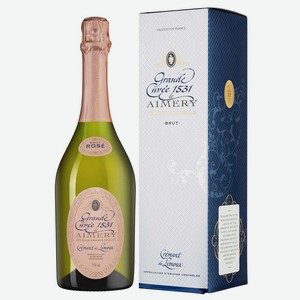 Игристое вино Grande Cuvee 1531 Cremant de Limoux Rose в подарочной упаковке, Aimery Sieur d’Arques, 0.75 л.
