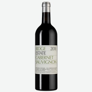 Вино Cabernet Sauvignon Estate, Ridge Vineyards, 0.75 л.