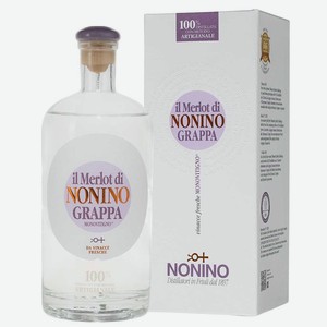 Граппа Grappa Monovitigno Il Merlot di Nonino в подарочной упаковке 0.7 л.