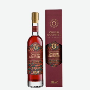 Настойка ягодная сладкая Онегин Gourmet Вишня в подарочной упаковке, 0.2 л., 0.2 л.