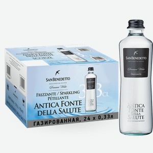 Вода газированная San Benedetto Antica Fonte (24 шт.), 0.33 л.