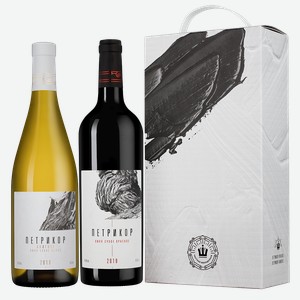 Вино Петрикор Алиготе + Петрикор Красное в подарочной упаковке, Шумринка, 0.75 л.