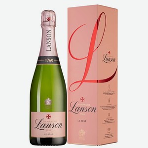 Шампанское Le Rose Brut в подарочной упаковке, Lanson, 0.75 л.